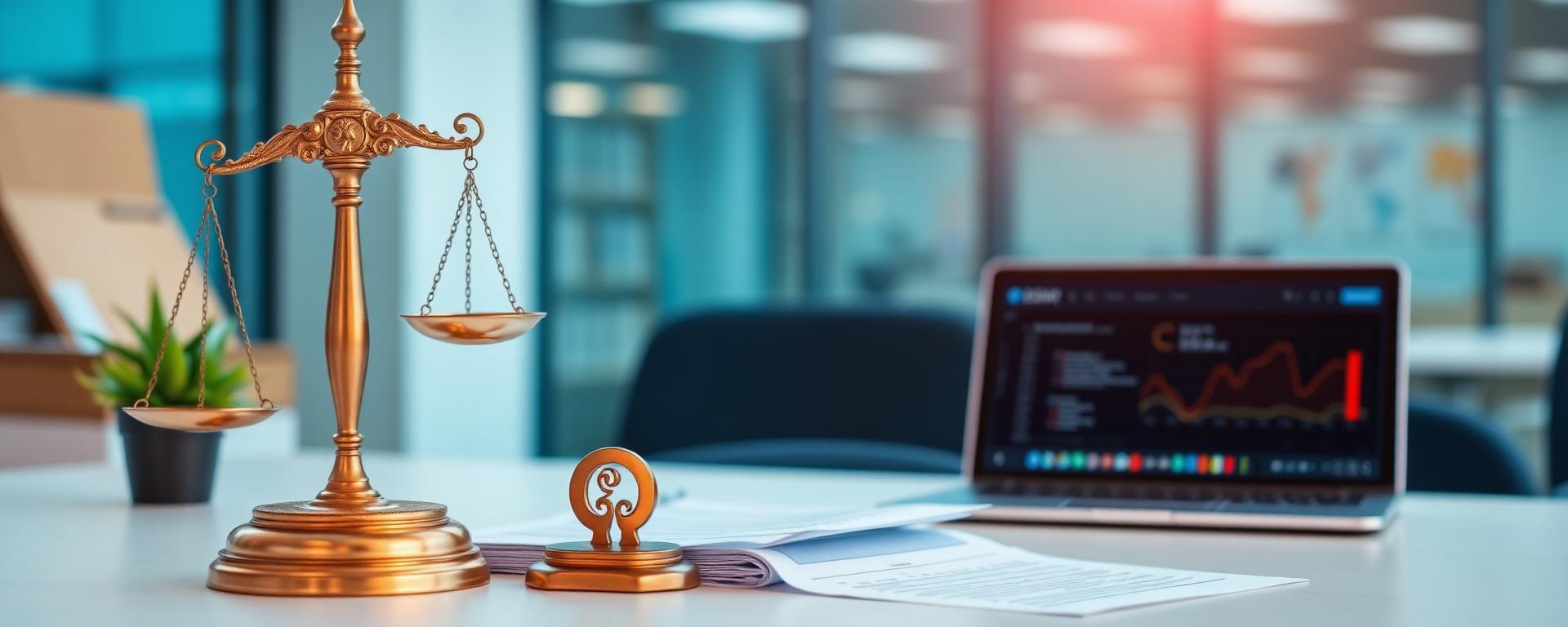 Datenschutz-Dokumentation, Waage der Justiz und Compliance-Dashboard